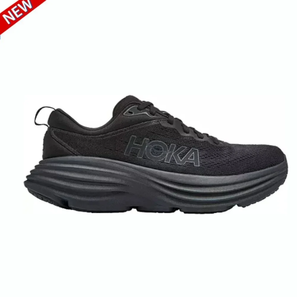 NWT HOKA Women's Bondi 8 Running Shoes, Black - Picture 2 of 5